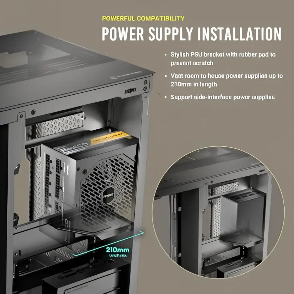 Antec C8 Curve Wood Full-Tower E-ATX PC Case - Personal Computer