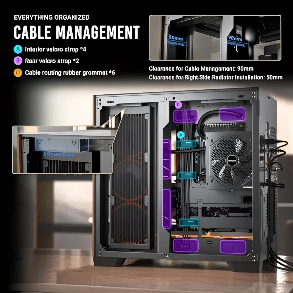 Antec C8 Curve Wood Full-Tower E-ATX PC Case - Personal Computer