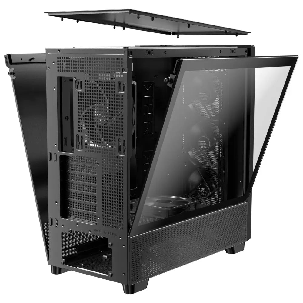 Antec Flux Wood 5 x PWM Fans Included High-Airflow Front Panel with Walnut PC Case - Computer Cases