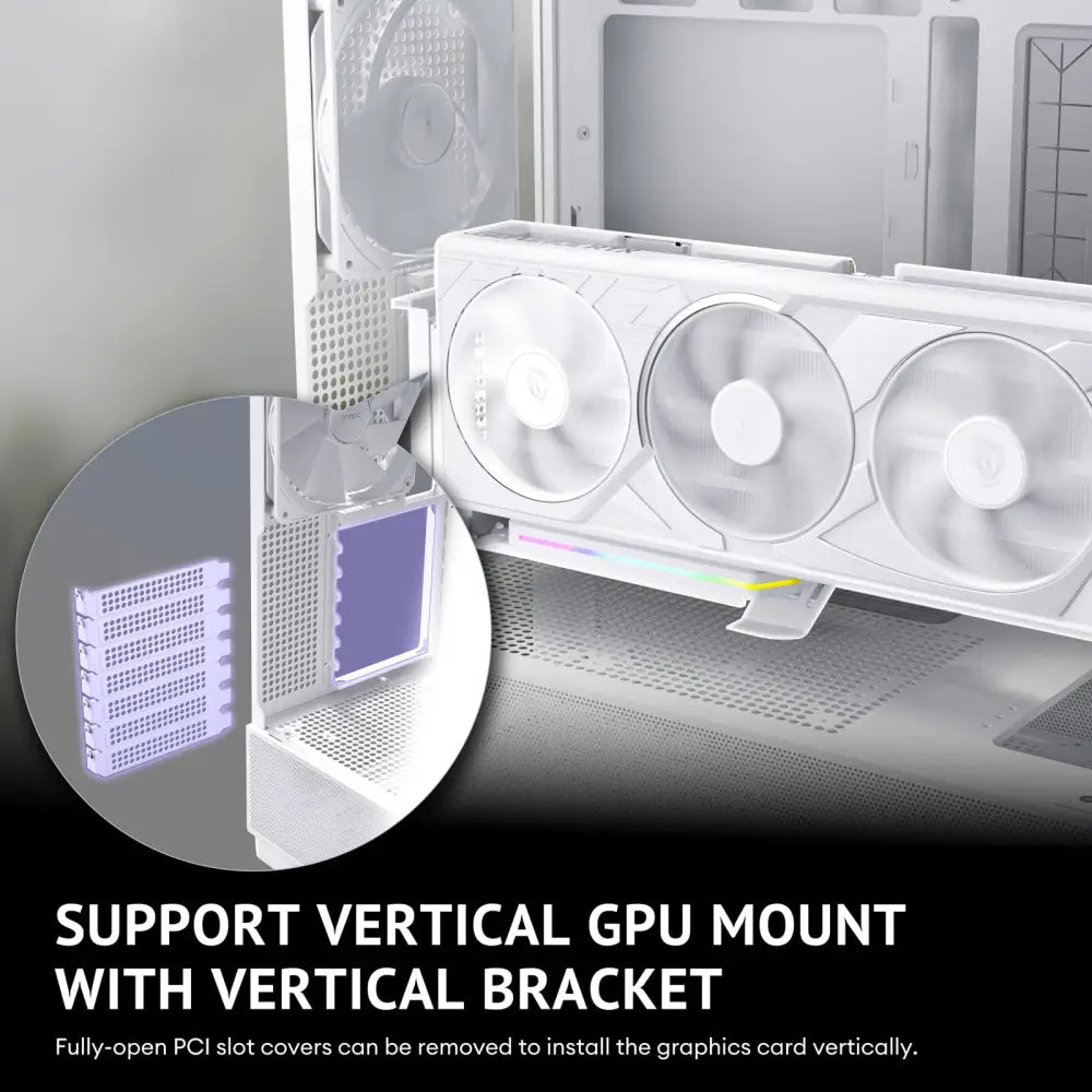 Antec Flux Wood White 5 x PWM Fans Included High-Airflow Front Panel with Birch PC Case - Computer Cases