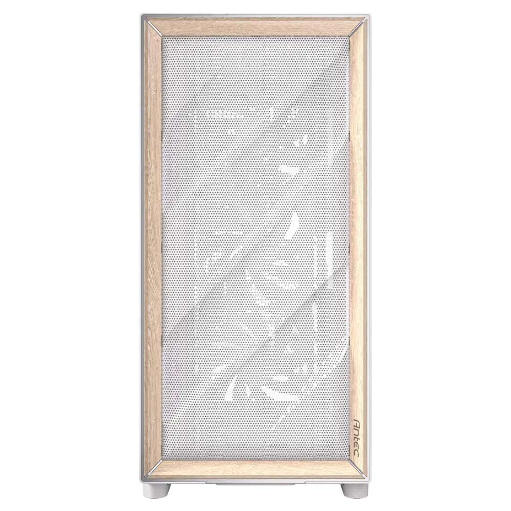 Antec Flux Wood White 5 x PWM Fans Included High-Airflow Front Panel with Birch PC Case - Computer Cases