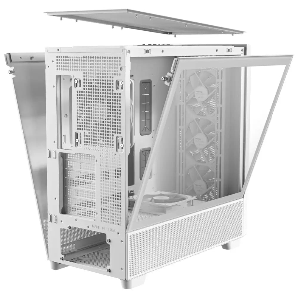 Antec Flux Wood White 5 x PWM Fans Included High-Airflow Front Panel with Birch PC Case - Computer Cases