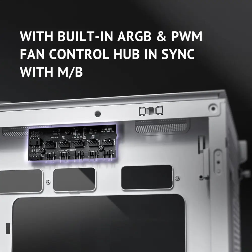 Antec Flux Wood White 5 x PWM Fans Included High-Airflow Front Panel with Birch PC Case - Computer Cases