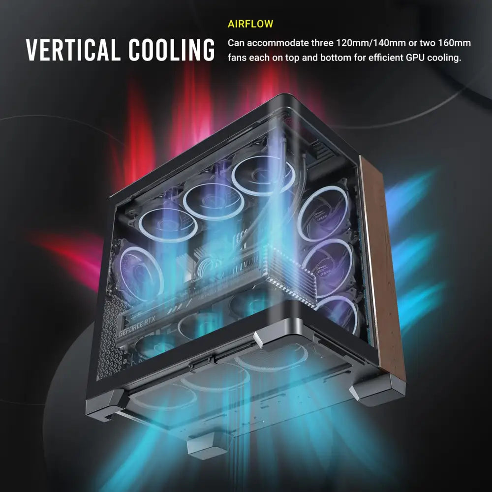 Antec C8 Curve Wood Full-Tower E-ATX PC Case - Personal Computer