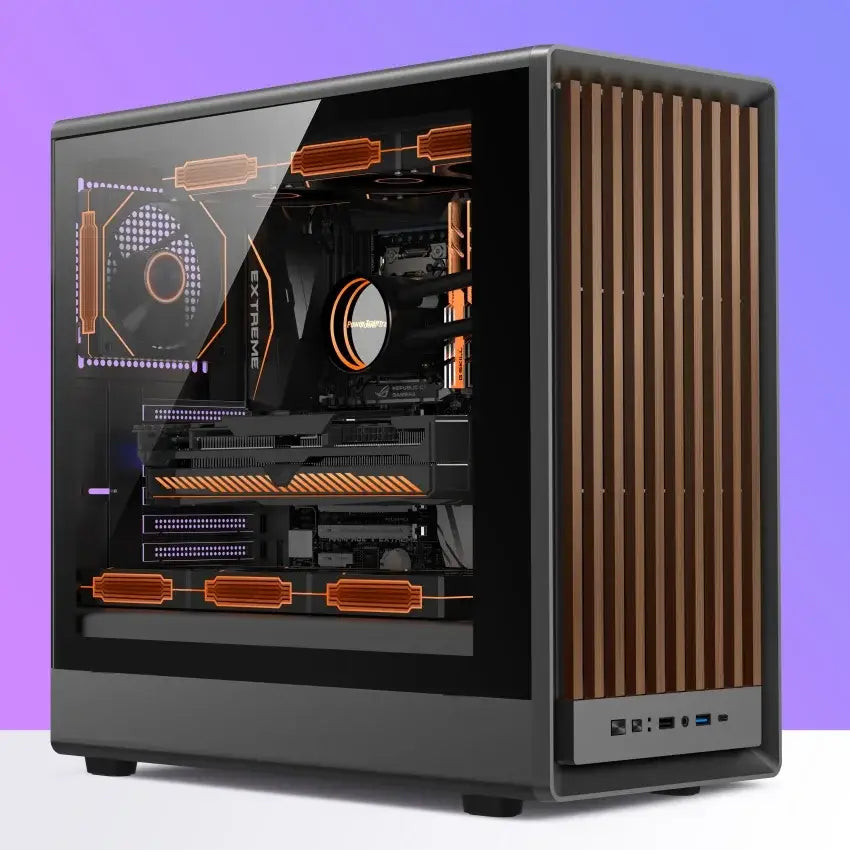 Factory Full Tower Atx Matx Mini Itx Computer Chassis Tempered Glass Type-C Gaming Pc Cabinet Case Cases & Towers