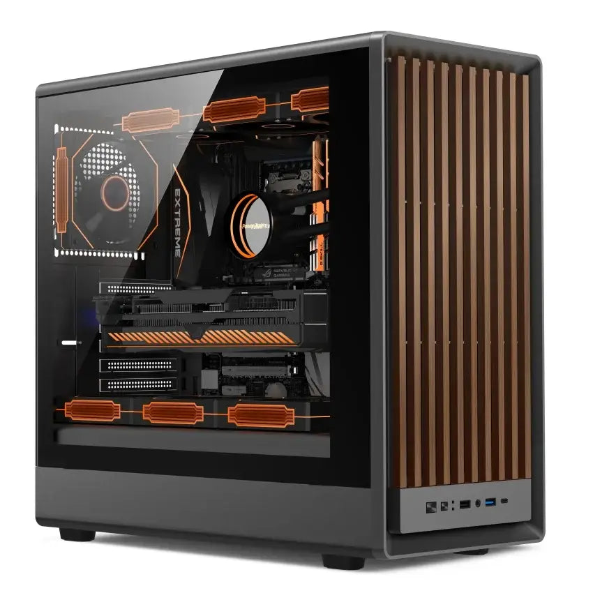 Factory Full Tower Atx Matx Mini Itx Computer Chassis Tempered Glass Type-C Gaming Pc Cabinet Case Cases & Towers