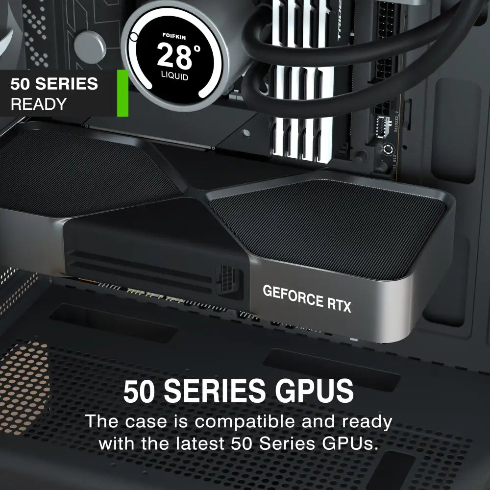 FOIFKIN M2 ATX Mid-Tower Gaming PC Case - Walnut Wood Front Panel - Personal Computer