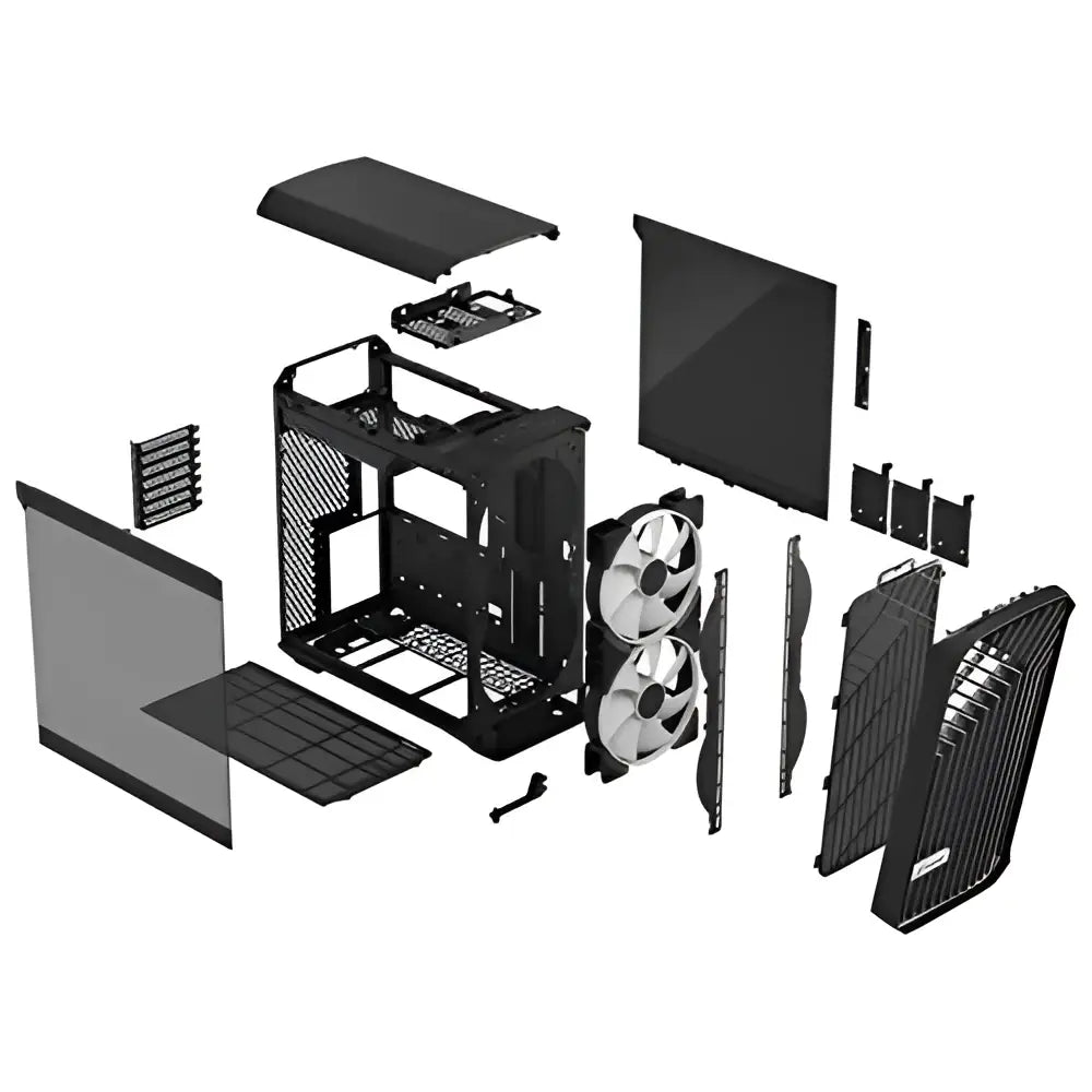 Fractal Design Torrent Compact RGB Black - Light Tint Tempered Glass Side Panels PC Case - Personal Computer