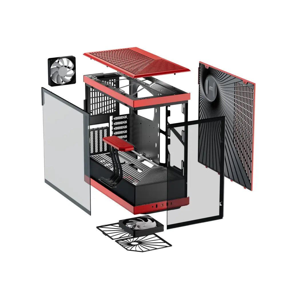 Hyte Y40 Modern Aesthetic Panoramic Tempered Glass Mid-Tower ATX Computer Gaming PC Case - Personal