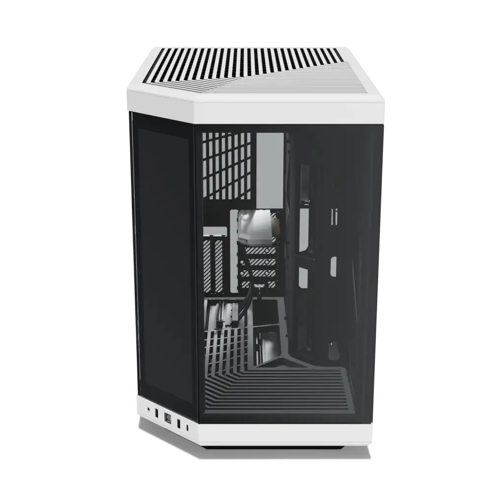 Hyte Y70 Touch Infinite Dual Chamber ATX Mid Tower Modern Aesthetic PC Case - Panda/White - Personal Computer
