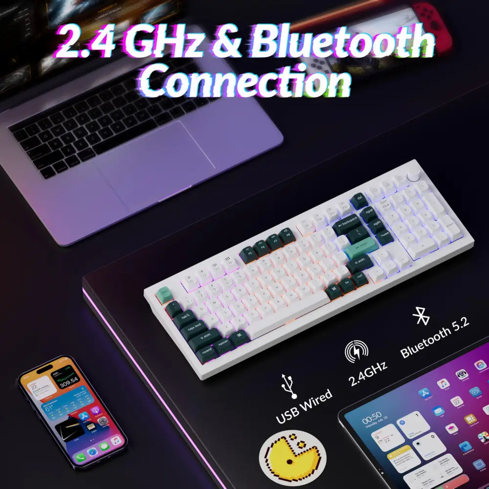 Keychron Q5 HE Rapid Trigger Gaming Keyboard Wireless with Hall Effect Gateron Double-Rail Magnetic Switch Adjustable