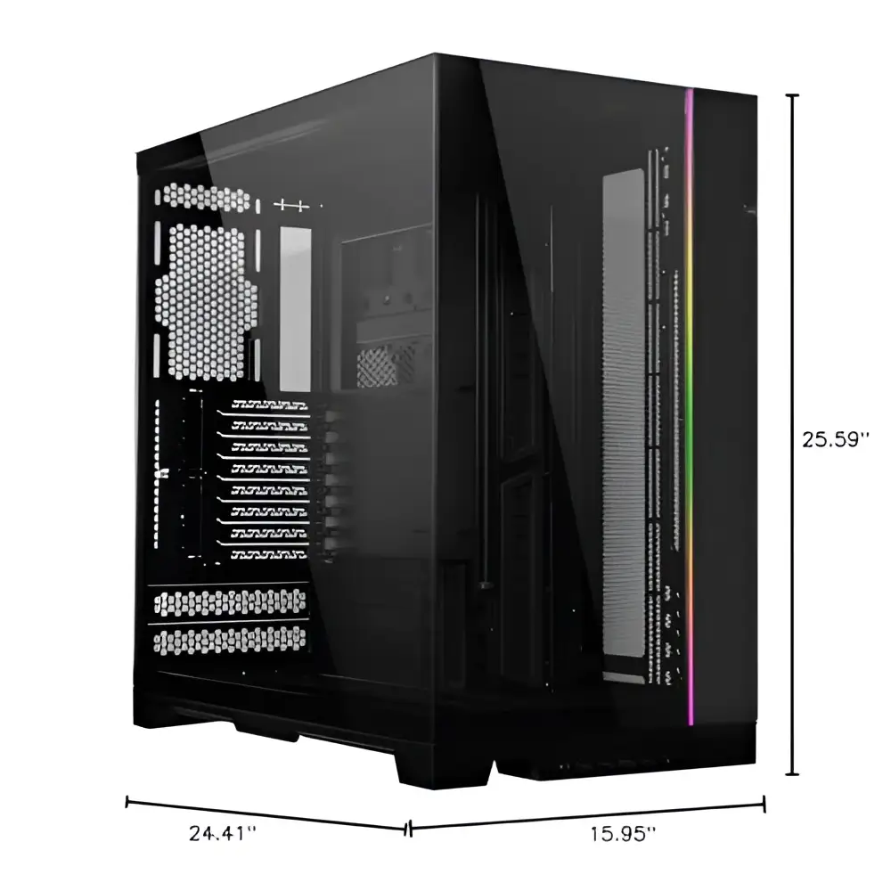 Lian Li Dynamic EVO XL PC Case - Up to 280mm E-ATX Motherboard - ARGB Lighting Strips - Personal Computer
