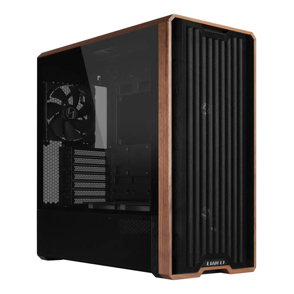 Lian Li LANCOOL 217 ATX Mid-Tower PC Case - Walnut Wood Accents - Personal Computer