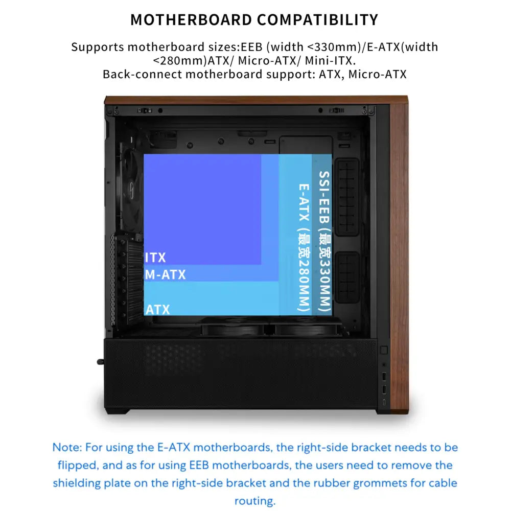 Lian Li LANCOOL 217 ATX Mid-Tower PC Case - White with Walnut Accents - Personal Computer