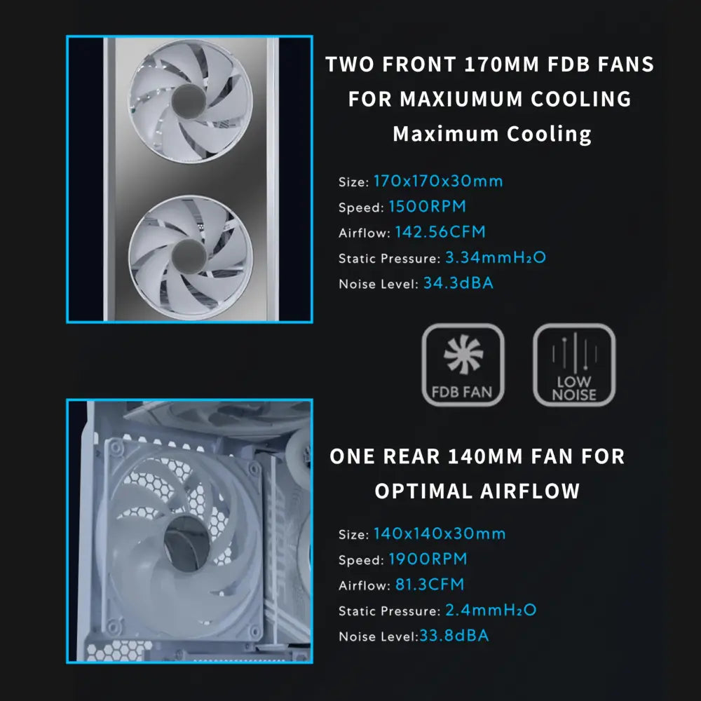 Lian Li LANCOOL 217 INF Infinity Mirror Computer Case Mid-Tower ATX PC - Personal