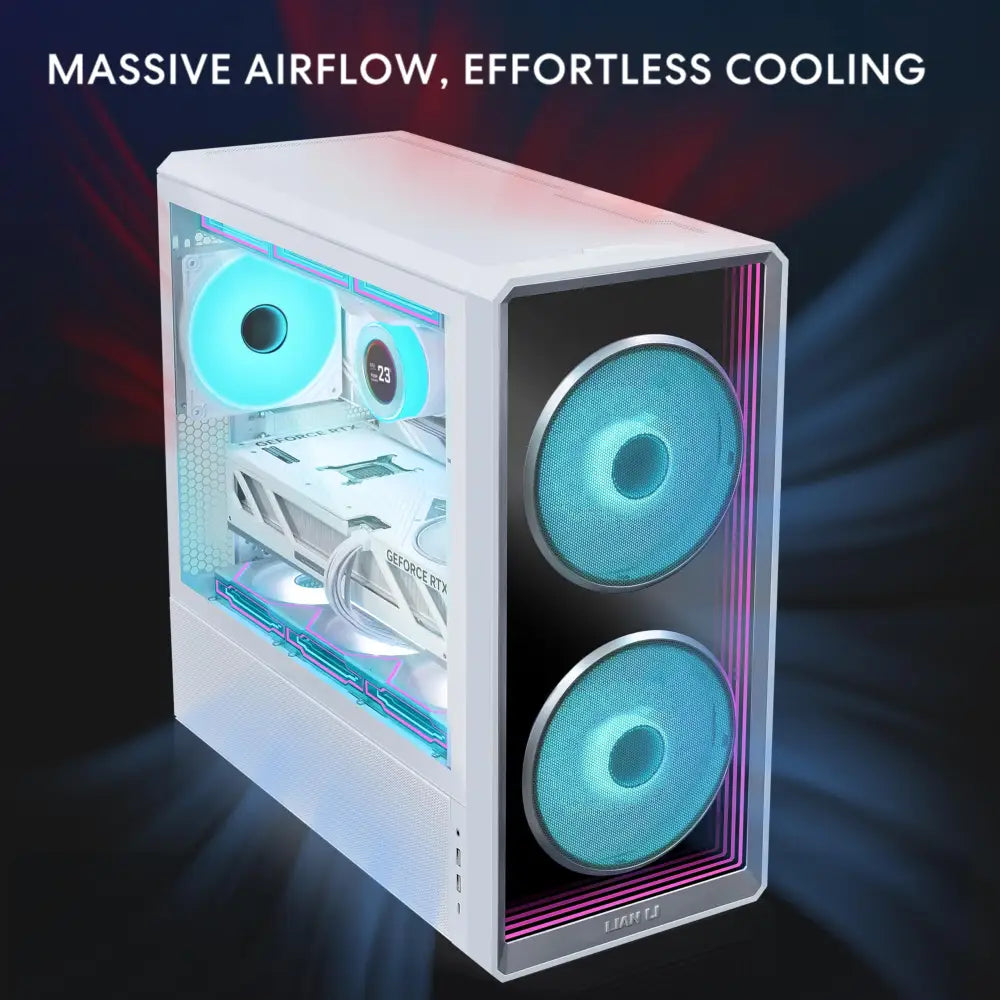 Lian Li LANCOOL 217 INF Infinity Mirror Computer Case Mid-Tower ATX PC - Personal