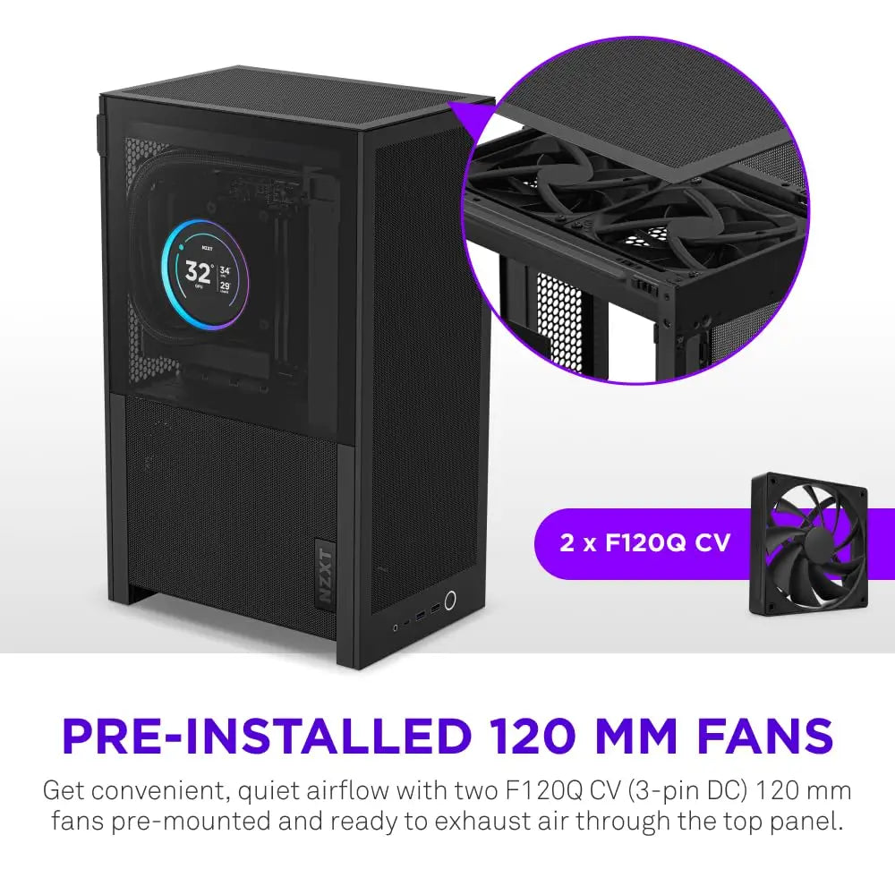NZXT H2 Flow – Mini-ITX 20.7L High Airflow PC Case - Personal Computer