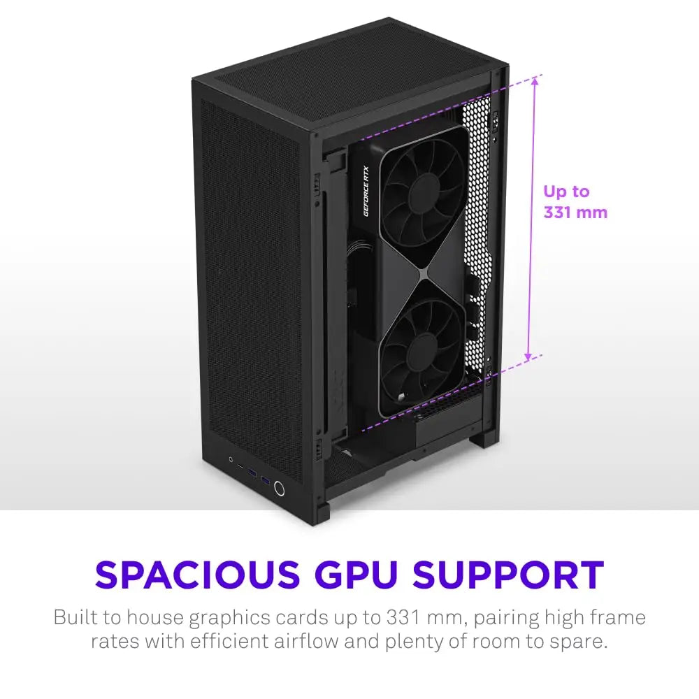 NZXT H2 Flow – Mini-ITX 20.7L High Airflow PC Case - Personal Computer