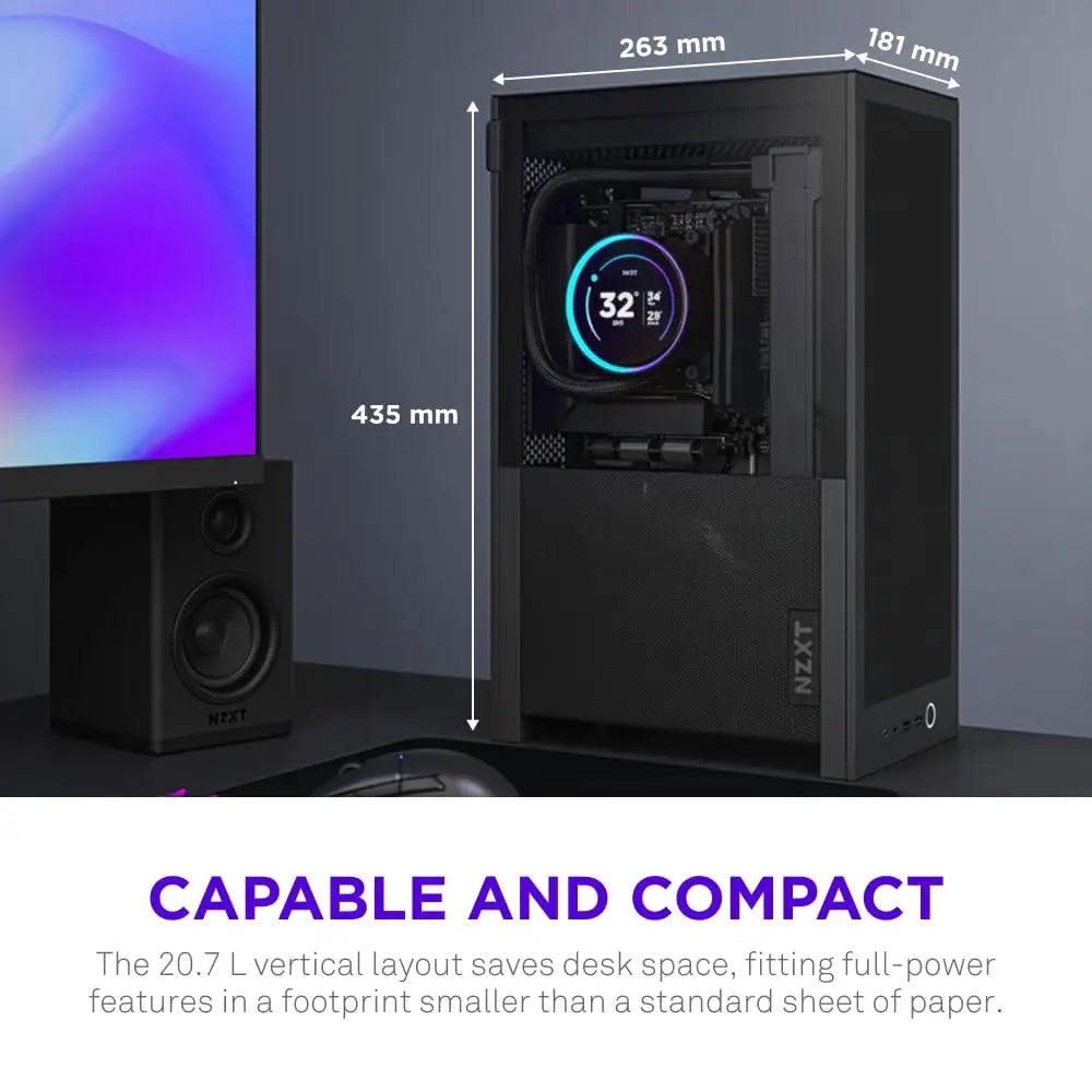 NZXT H2 Flow – Mini-ITX 20.7L High Airflow PC Case - Personal Computer