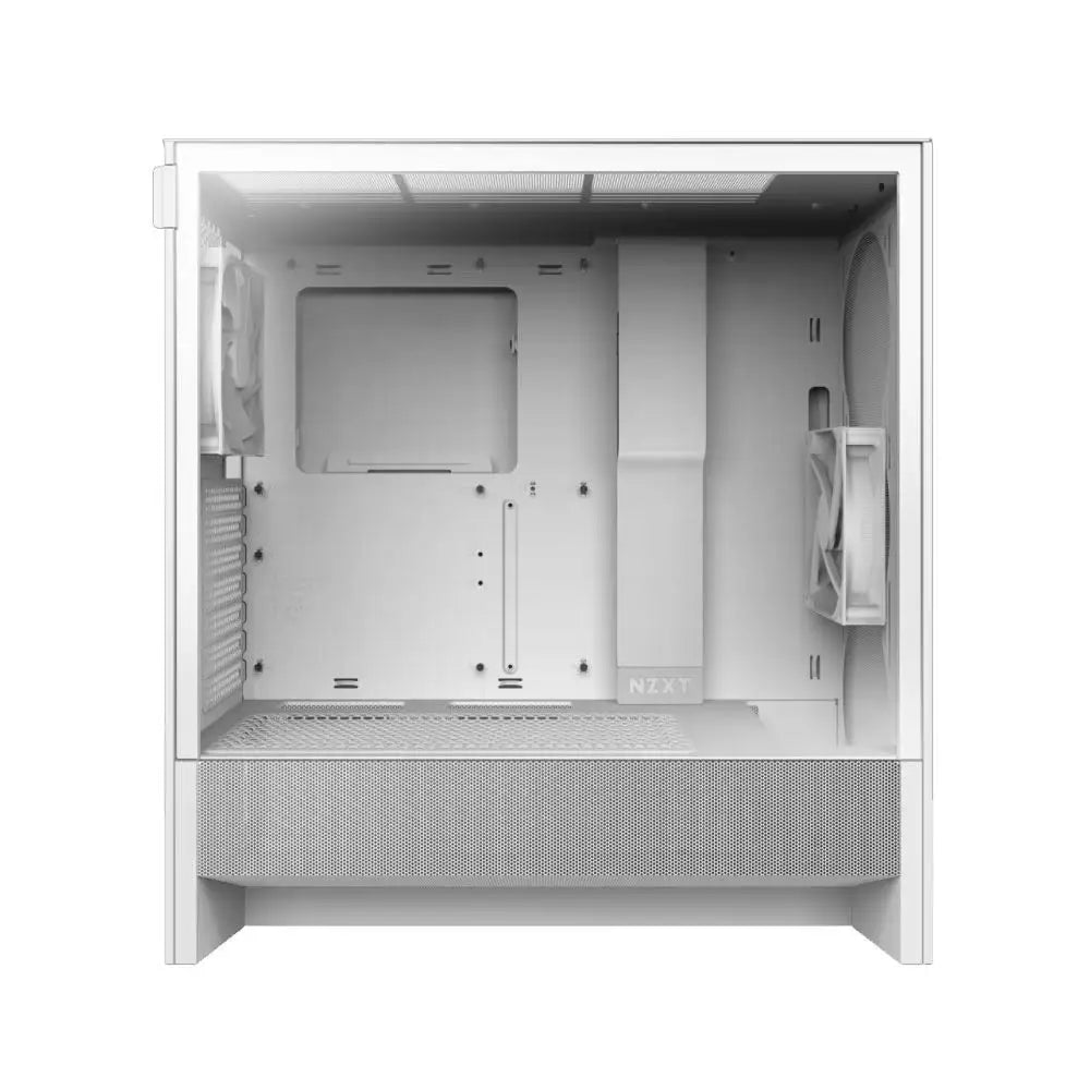 NZXT - H5 Flow 2024 Compact ATX Mid-Tower Airflow PC Case - White - Computer Cases