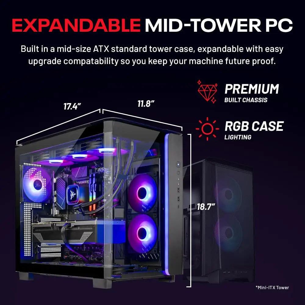 Skytech King 95 Gaming PC Desktop Ryzen 7 9700X 3.8 GHz (5.5GHz Turbo Boost) - Personal Computer