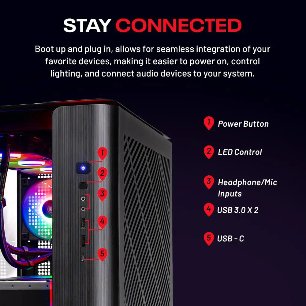 Skytech King 95 Gaming PC Desktop Ryzen 7 9700X 3.8 GHz (5.5GHz Turbo Boost) - Personal Computer