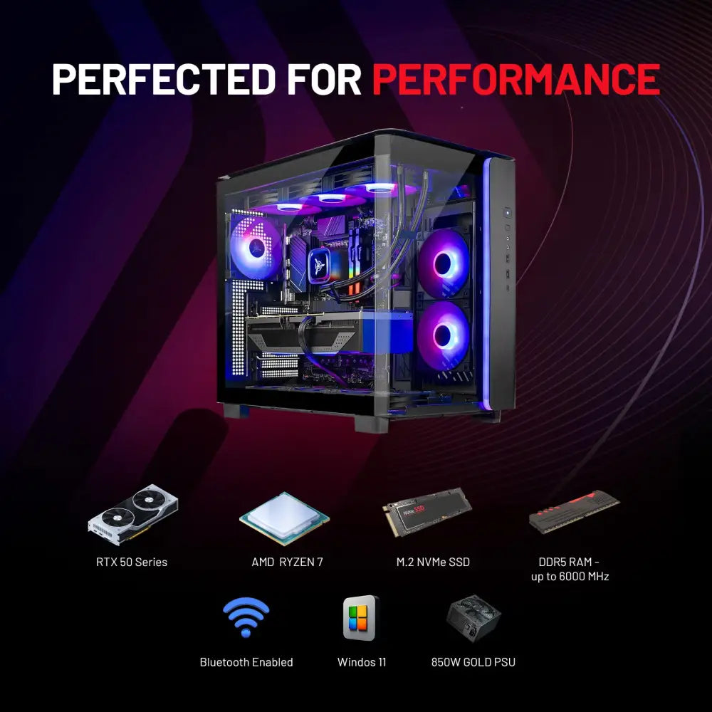Skytech King 95 Gaming PC Desktop Ryzen 7 9700X 3.8 GHz (5.5GHz Turbo Boost) - Personal Computer