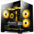 SNOWMAN 049 MidTower Black Gaming Chassis Triple Cooling Zones 240mm Top 160mm Height Radiator 330mm L GPU PSU Vertical