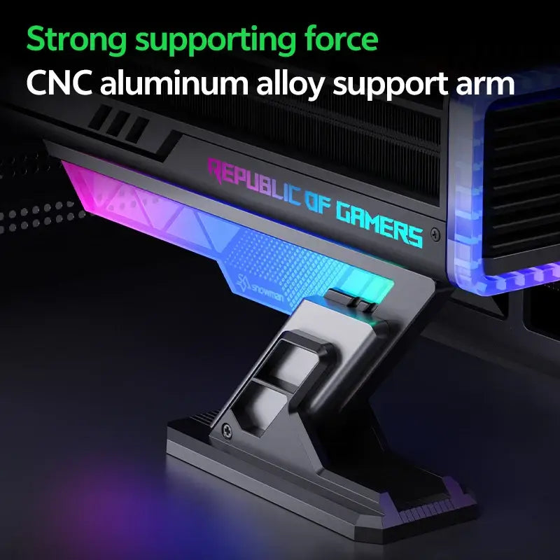 SNOWMAN Gaming Desktop GPU Support Bracket with ARGB Sync