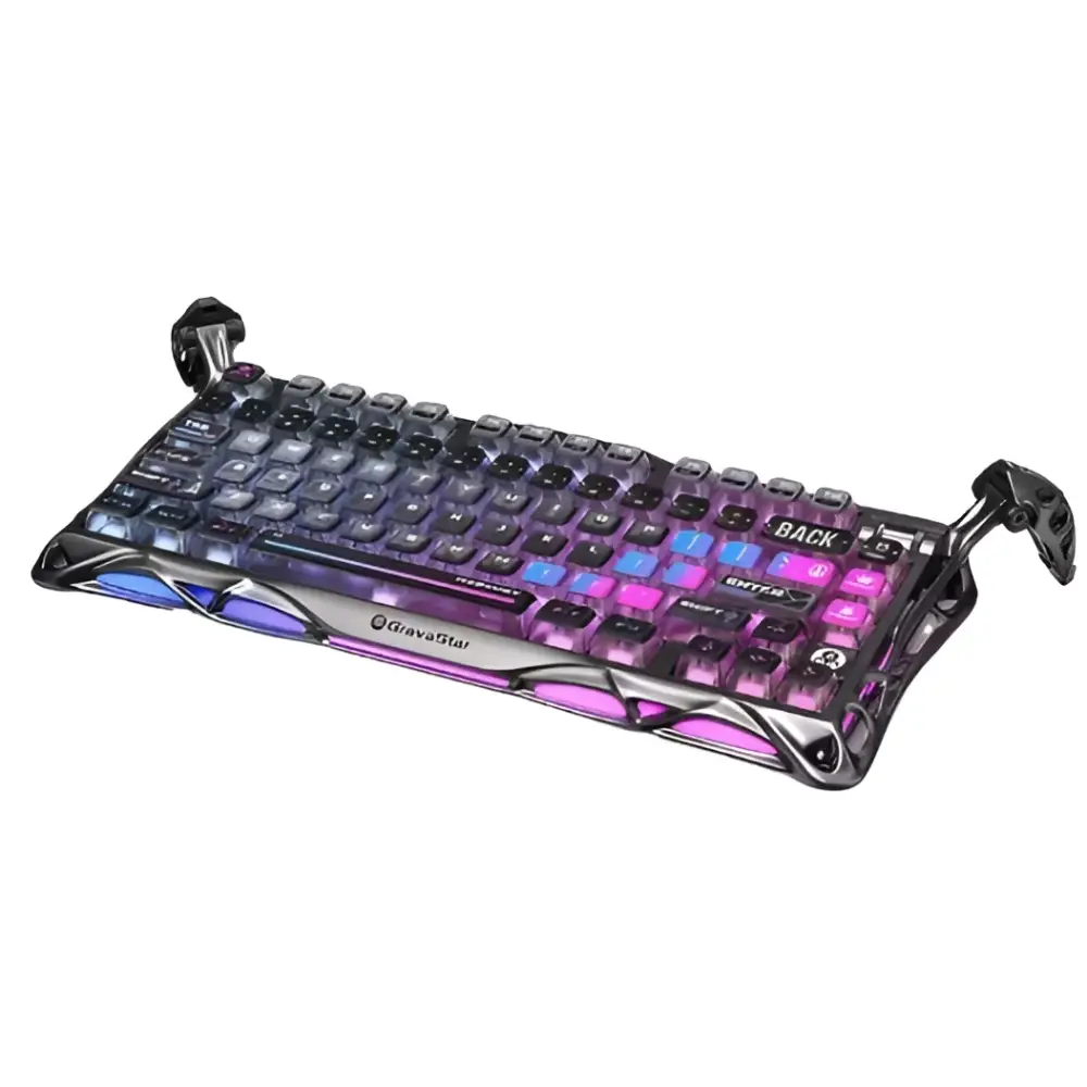 Wireless Mechanical Keyboard Gravastar K1 Pro Special Edition for Cyberpunk Gaming - Cyan Axis / English / Ultimate