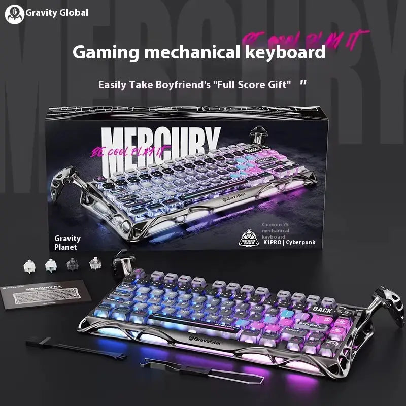 Wireless Mechanical Keyboard Gravastar K1 Pro Special Edition for Cyberpunk Gaming